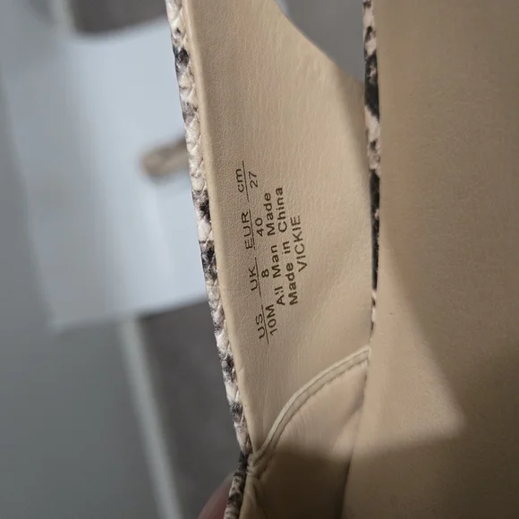 Franco Sarto Women's Snake Print Slingback Flats Size 10 - Picture 6 of 7